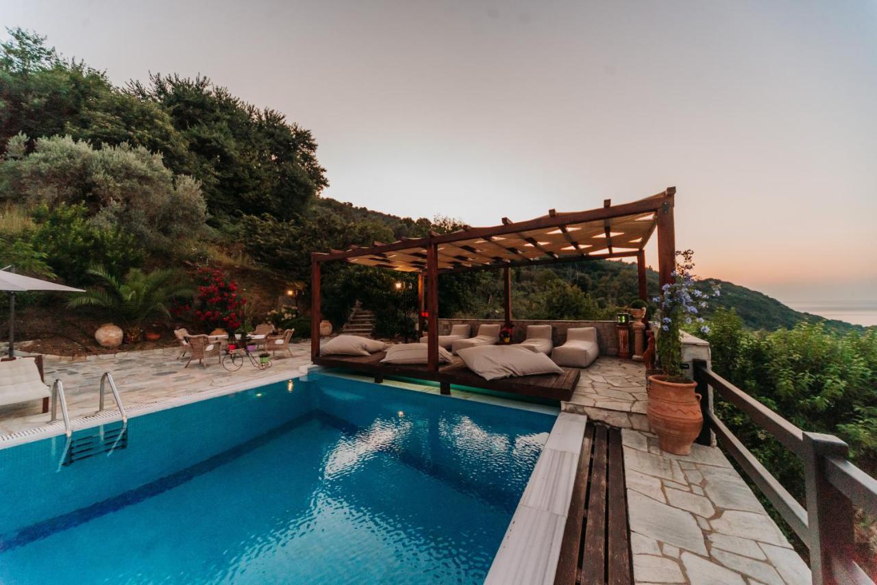 Elysian Luxury Villa Pelion Tsagarada Exteriör bild